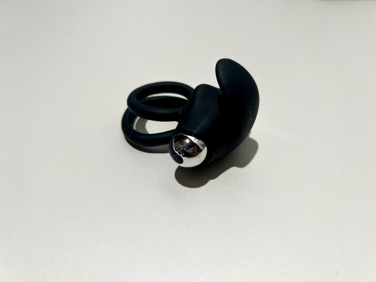 Rechargeable Dual-Silicone Vibrating Ring with Curved Stimulator